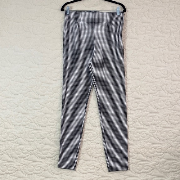 Zara Gingham Leggings Fitted Pants - Picture 1 of 12